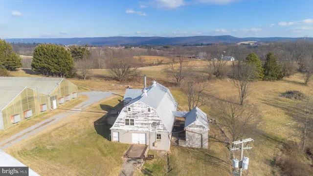 a view of an outdoor space with mountain view in back