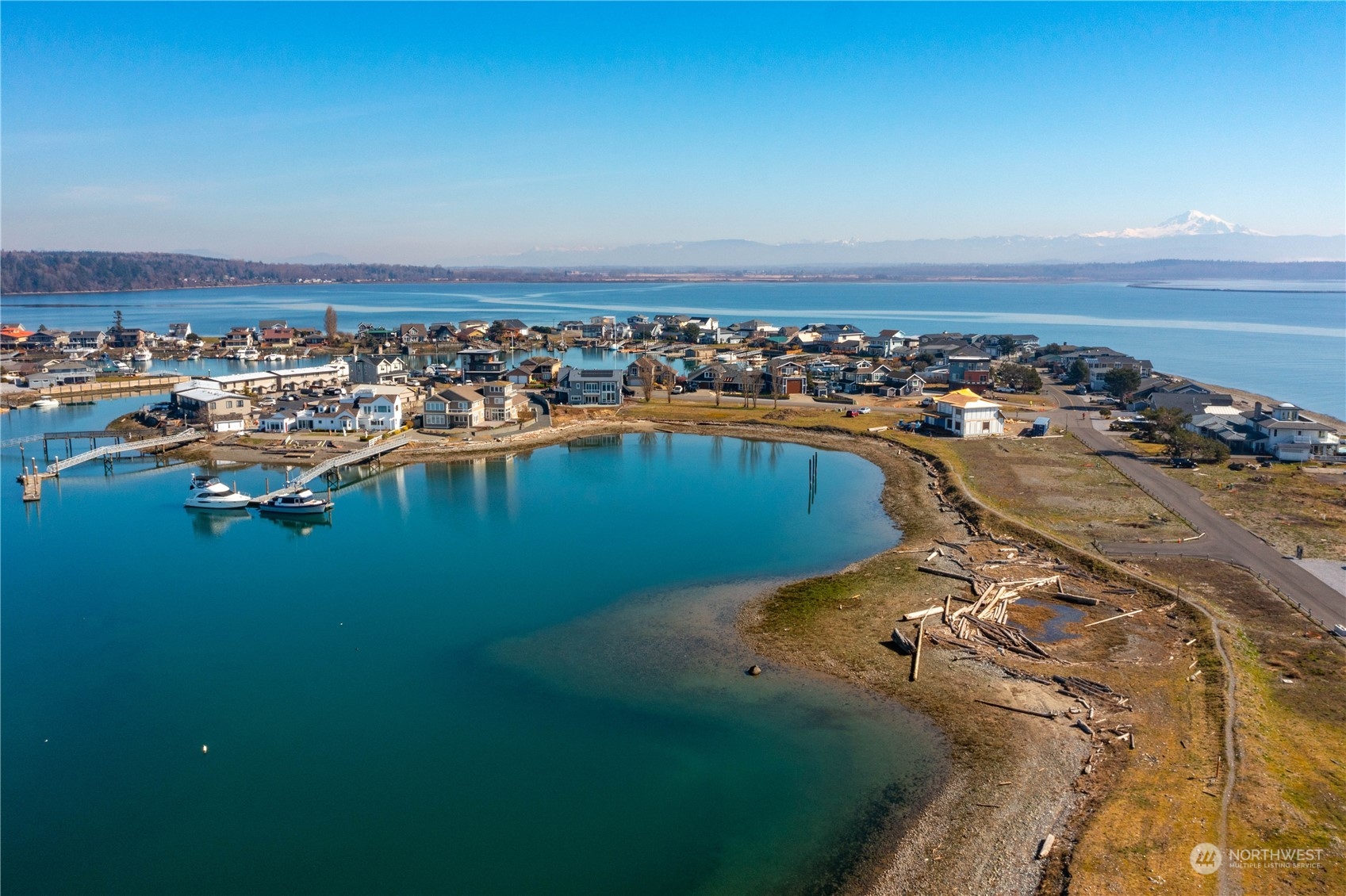 3902 Saltspring Drive Ferndale, WA 98248 - Photo 6 of 9 an aerial view of a house with a lake view