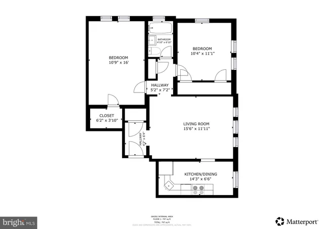 a picture of a bench in front of a door