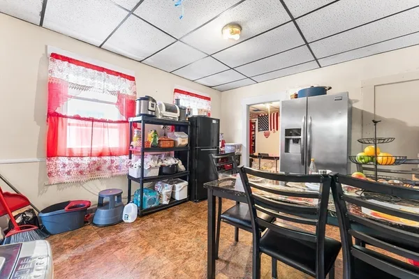 a kitchen with lots of counter top space