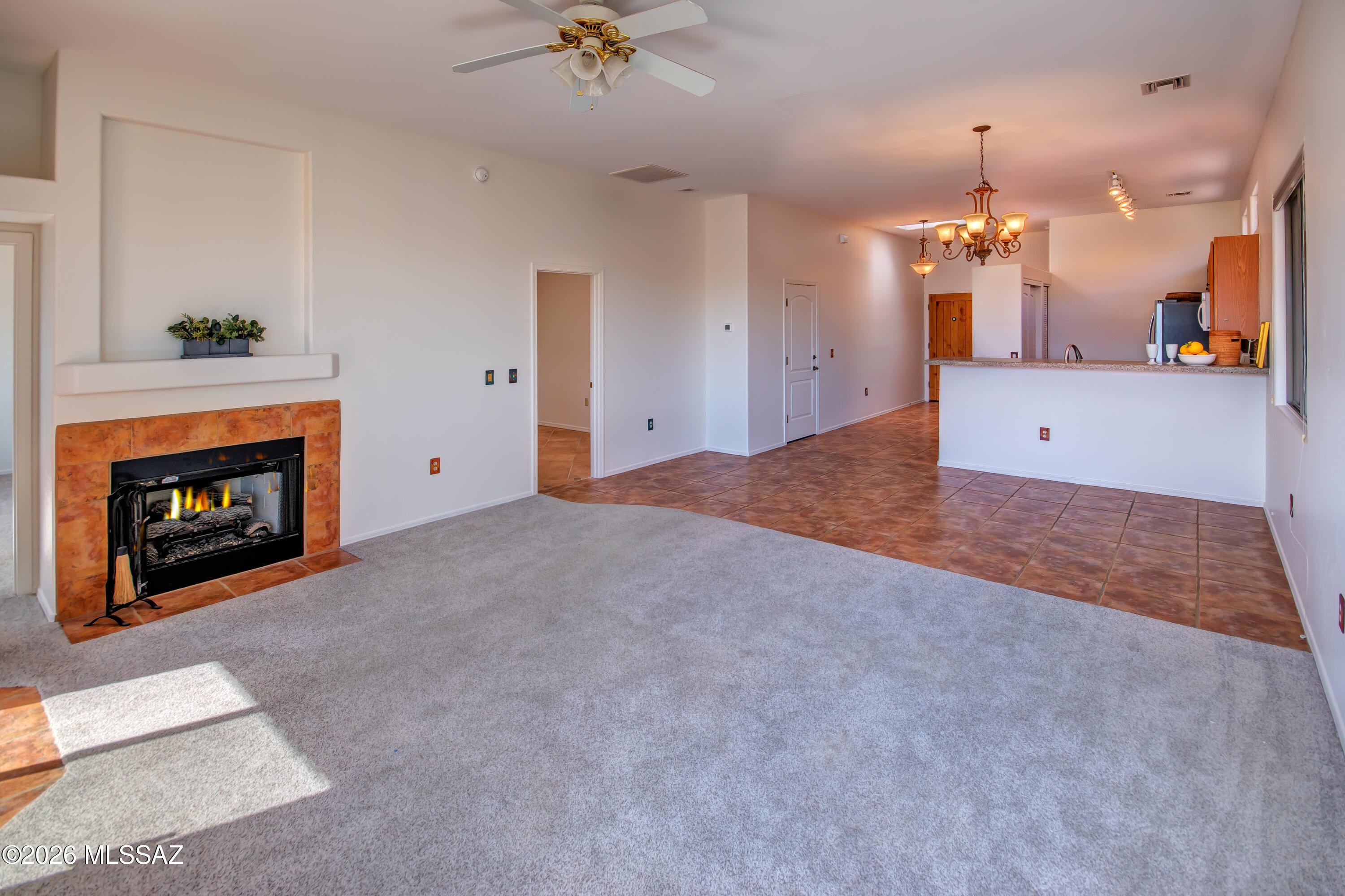 4003 South Golden Lynx Road Green Valley, AZ 85614 - Photo 6 of 36 Working fireplace