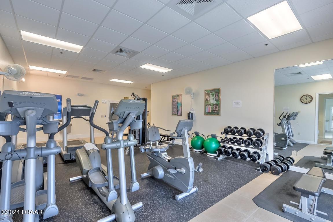 4626 Harbour Village Boulevard, Unit 3505 Ponce Inlet, FL 32127 - Photo 29 of 38 a view of a room with gym equipment