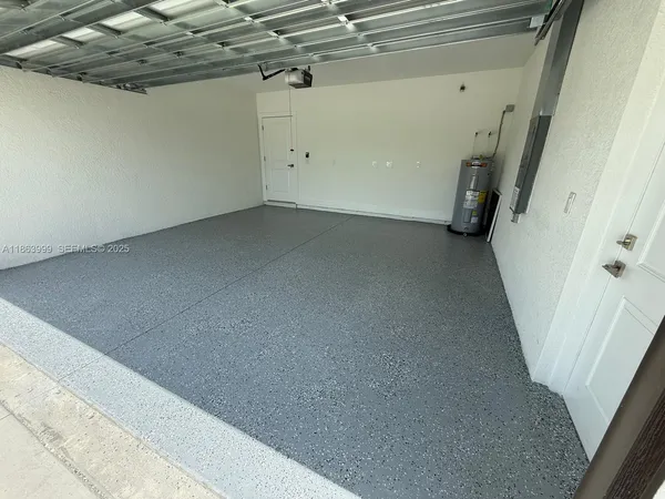a view of a garage