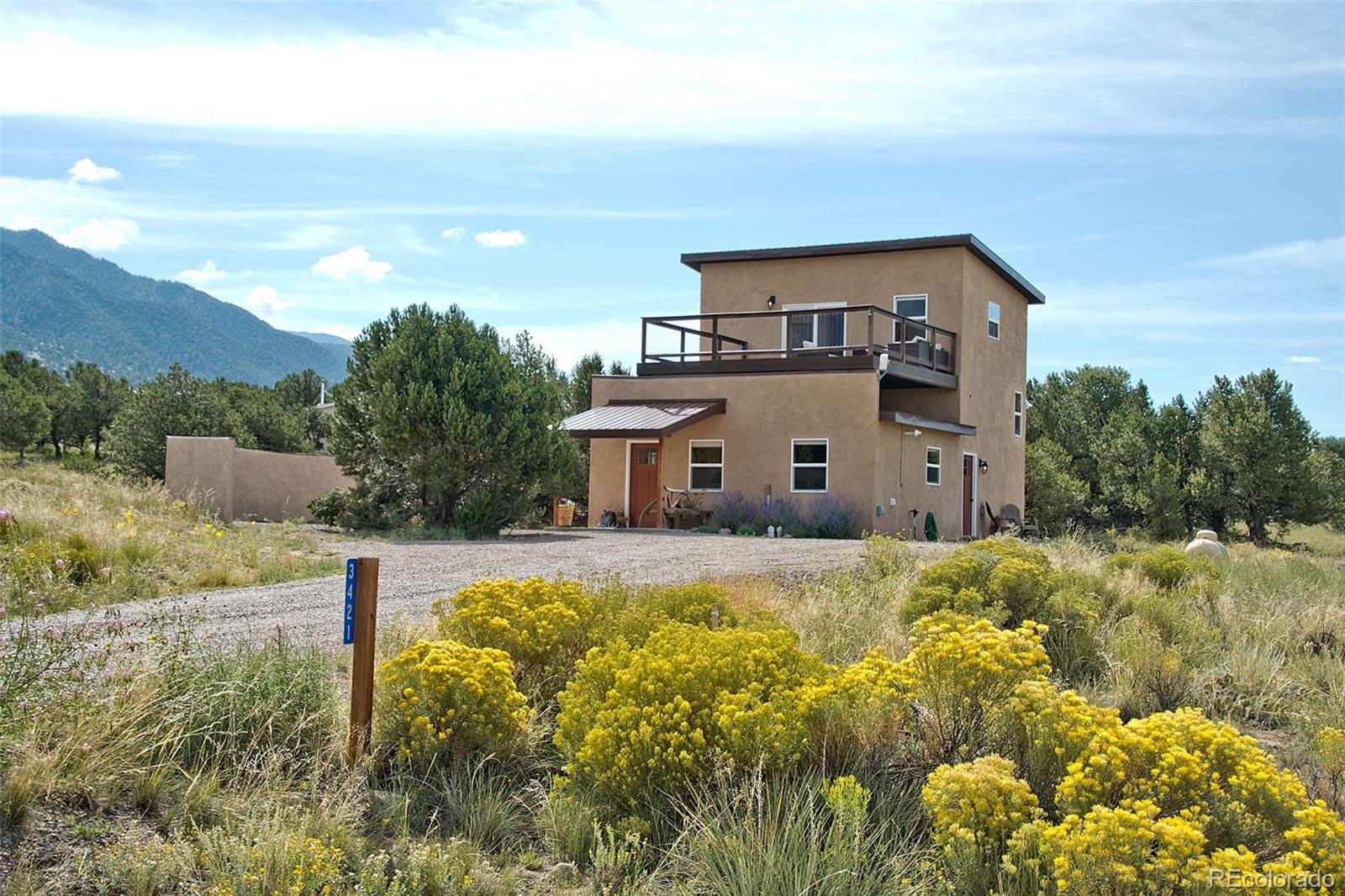 3421 Camino Del Rey Crestone, CO 81131 - Photo 39 of 41 a view of a house with a yard