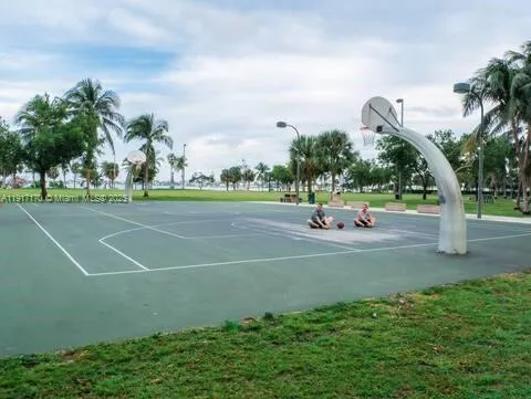 a view of a basketball court