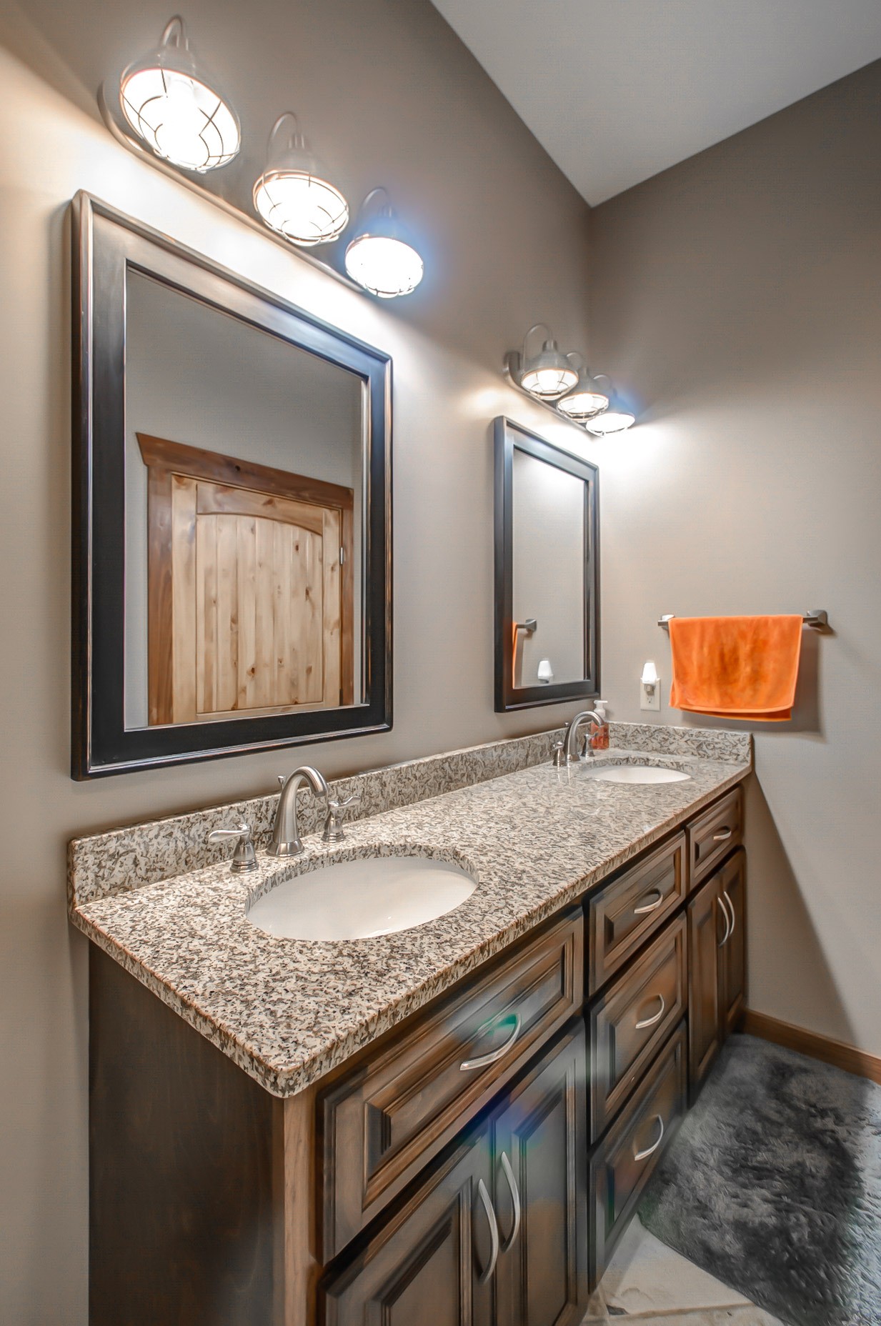2348 Tom Fitzgerald Road Columbia, TN 38401 - Photo 23 of 47 a bathroom with a granite countertop sink and a mirror
