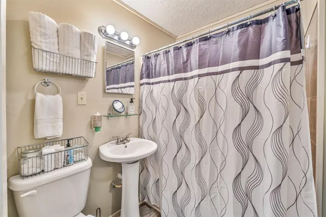 a bathroom with a sink a mirror and a toilet