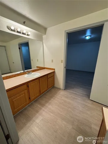 a view of a hallway with closet