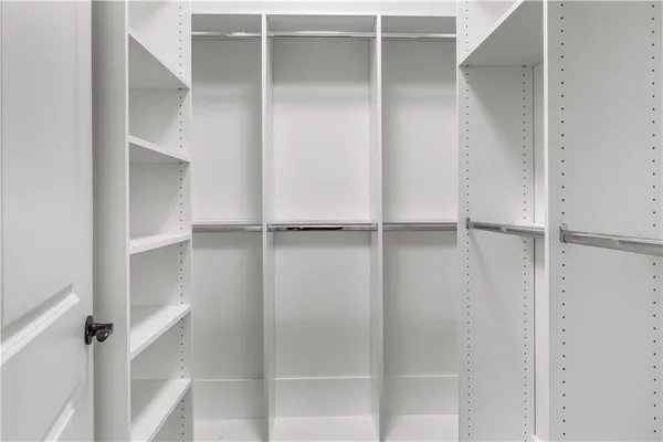 a close view of closet