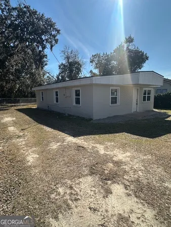 a backyard of a house