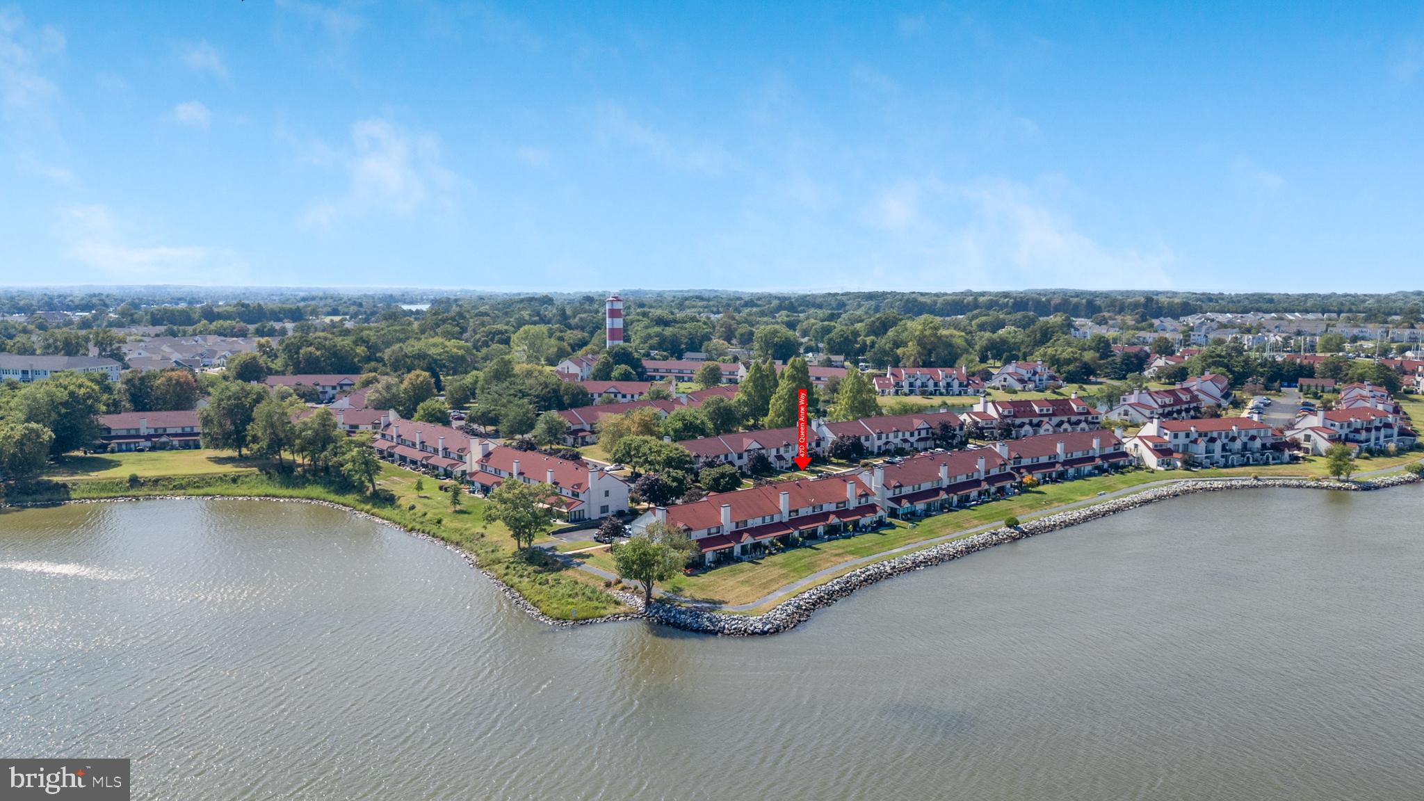47 Queen Anne Way Chester, MD 21619 - Photo 18 of 44 a view of a city street with a lake