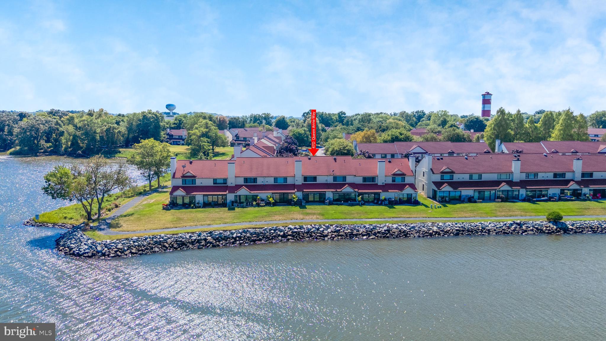 47 Queen Anne Way Chester, MD 21619 - Photo 4 of 44 a view of a city with lots of residential buildings ocean and mountain view in back