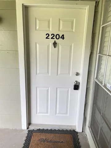 a view of front door