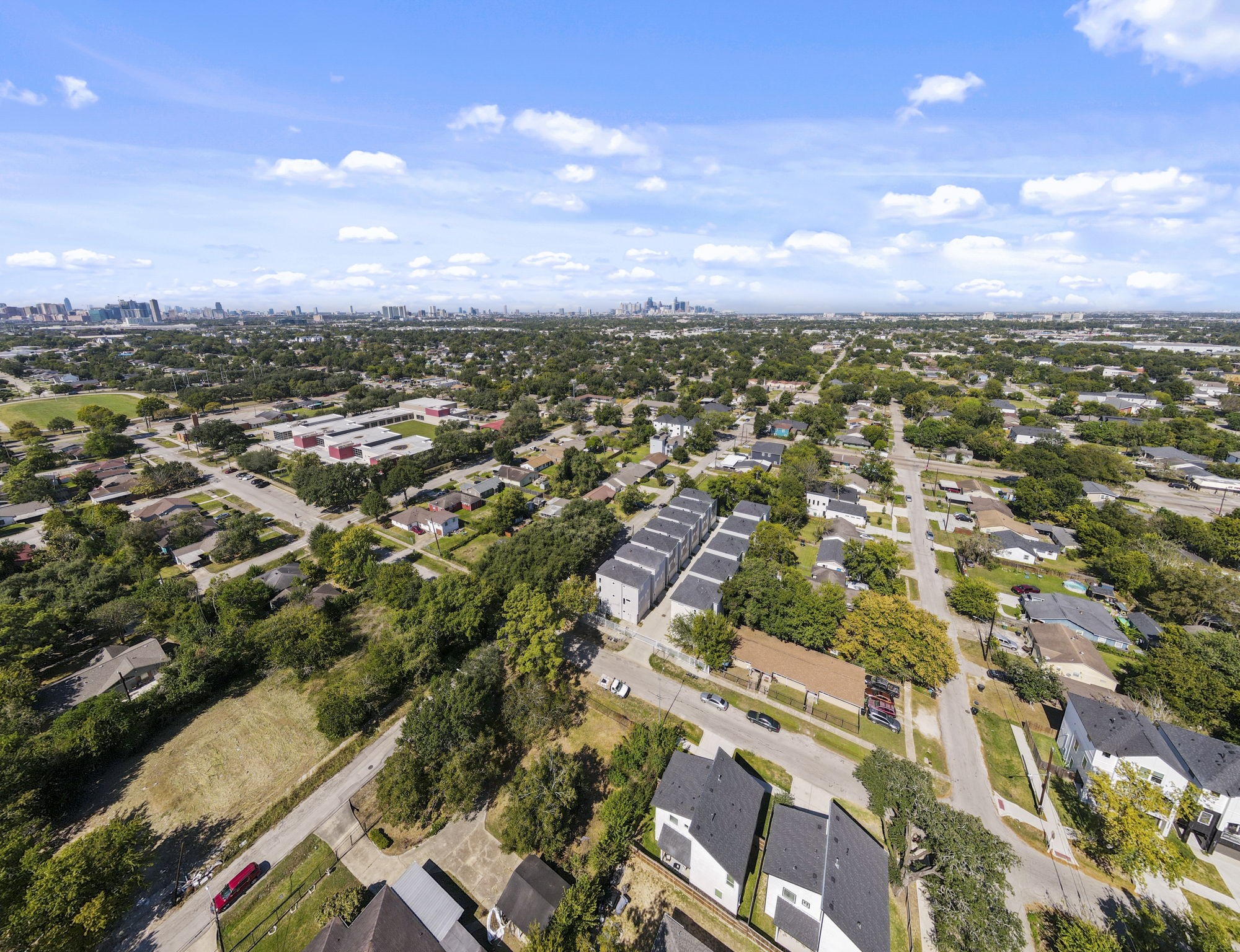4017 Ward Street Houston, TX 77021 - Photo 37 of 45 Aerial perspective reveals the gated community and convenient city access.
