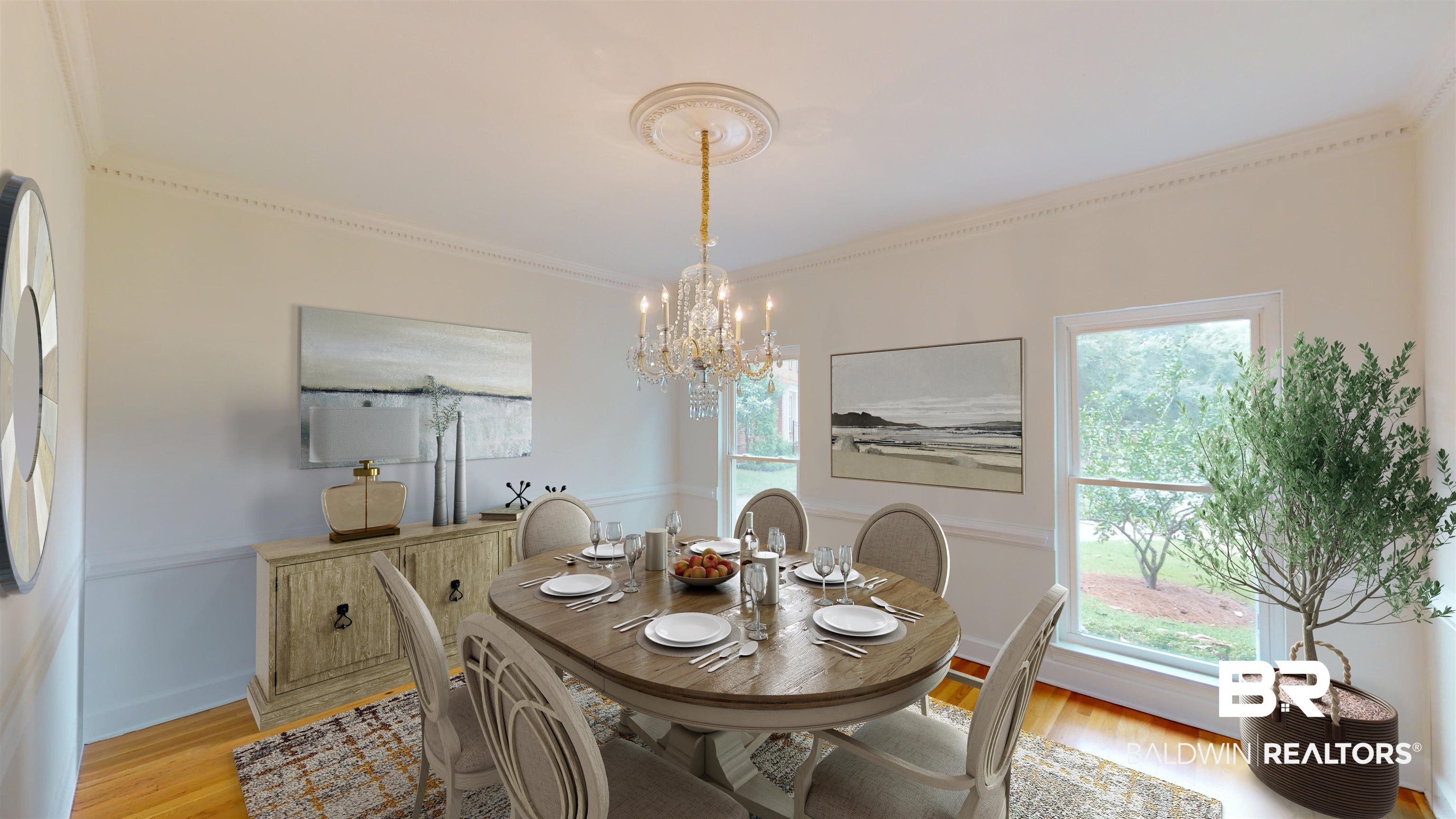5700 North Regency Court Mobile, AL 36609 - Photo 3 of 24 Virtually Staged Dining Room