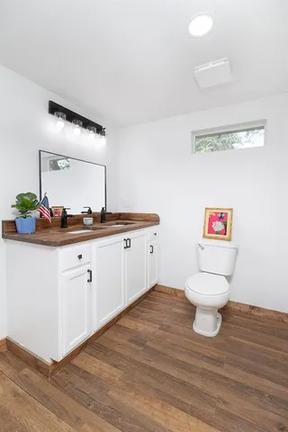 a bathroom with a sink and a toilet