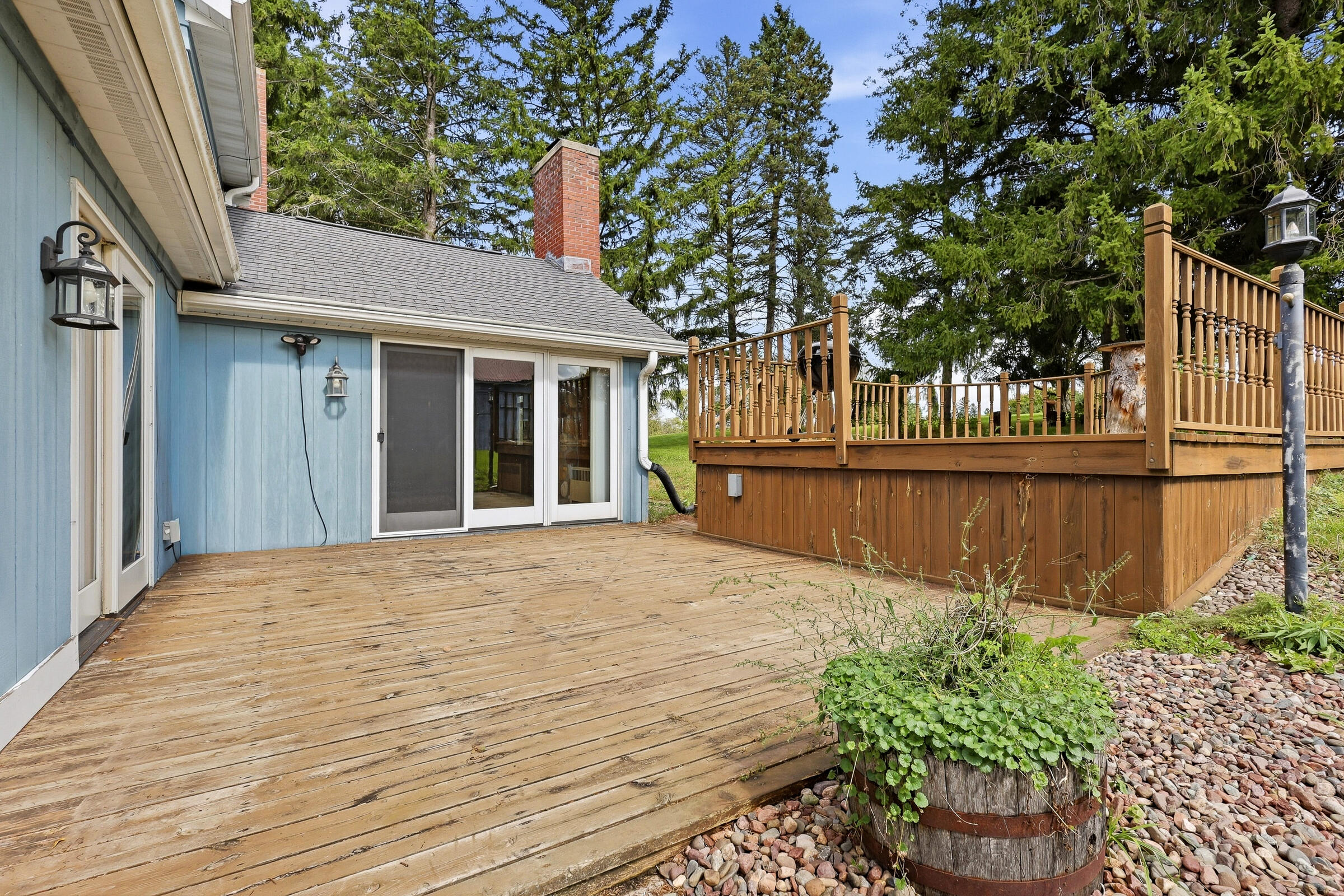 N9263 Willow Road Herman, WI 53020 - Photo 27 of 54 Back deck all set up for a hot tub & som