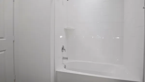 a close up of a bathtub