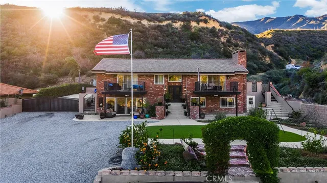 an outdoor space with patio
