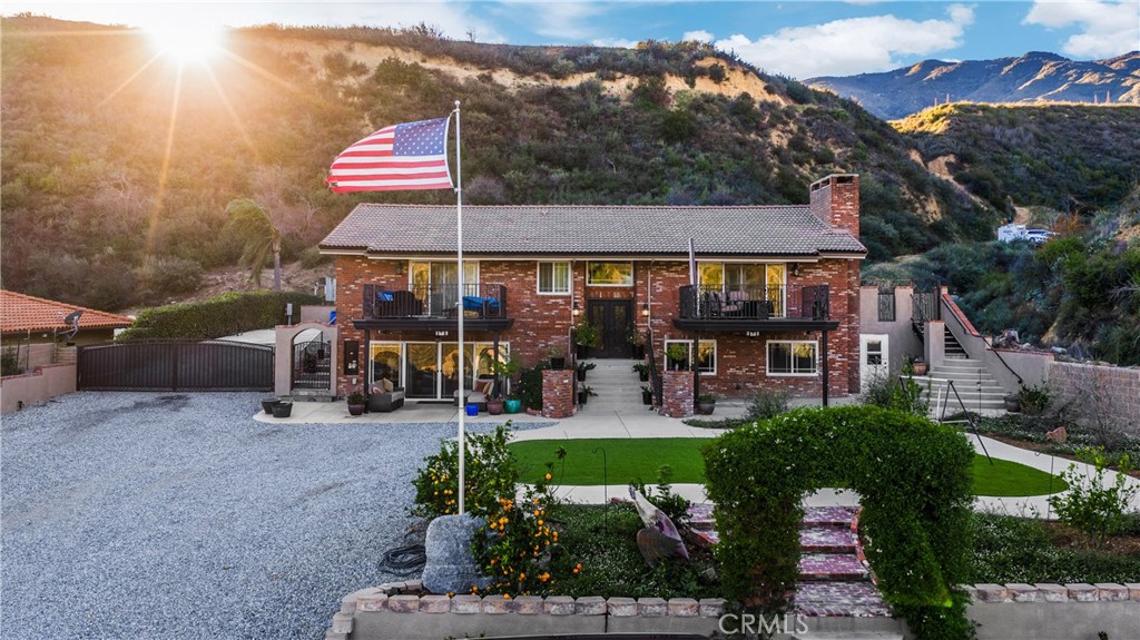 an outdoor space with patio
