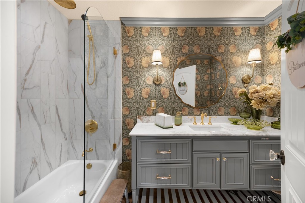 3070 Lytle Creek Road Lytle Creek, CA 92358 - Photo 18 of 68 a bathroom with a sink and a mirror