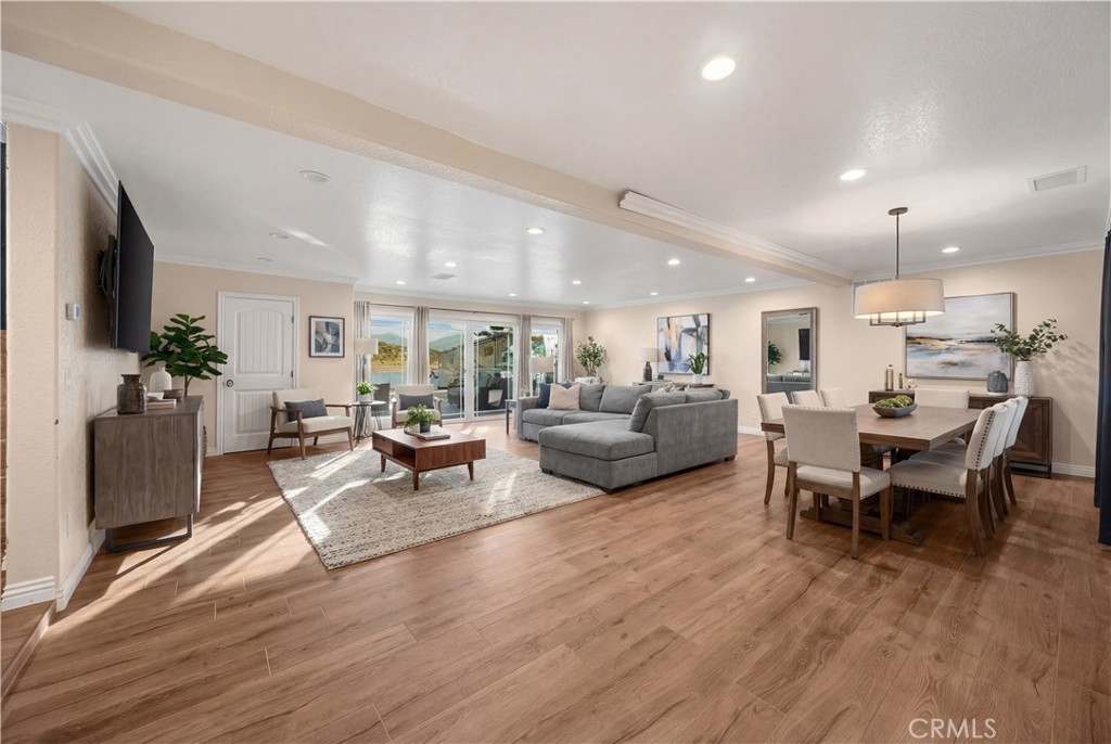 3070 Lytle Creek Road Lytle Creek, CA 92358 - Photo 35 of 68 a living room with furniture and a wooden floor
