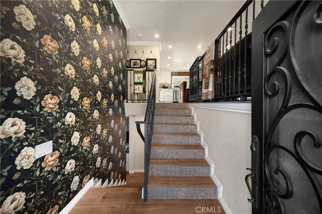 3070 Lytle Creek Road Lytle Creek, CA 92358 - Photo 6 of 68 a view of entryway with wooden floor and stairs