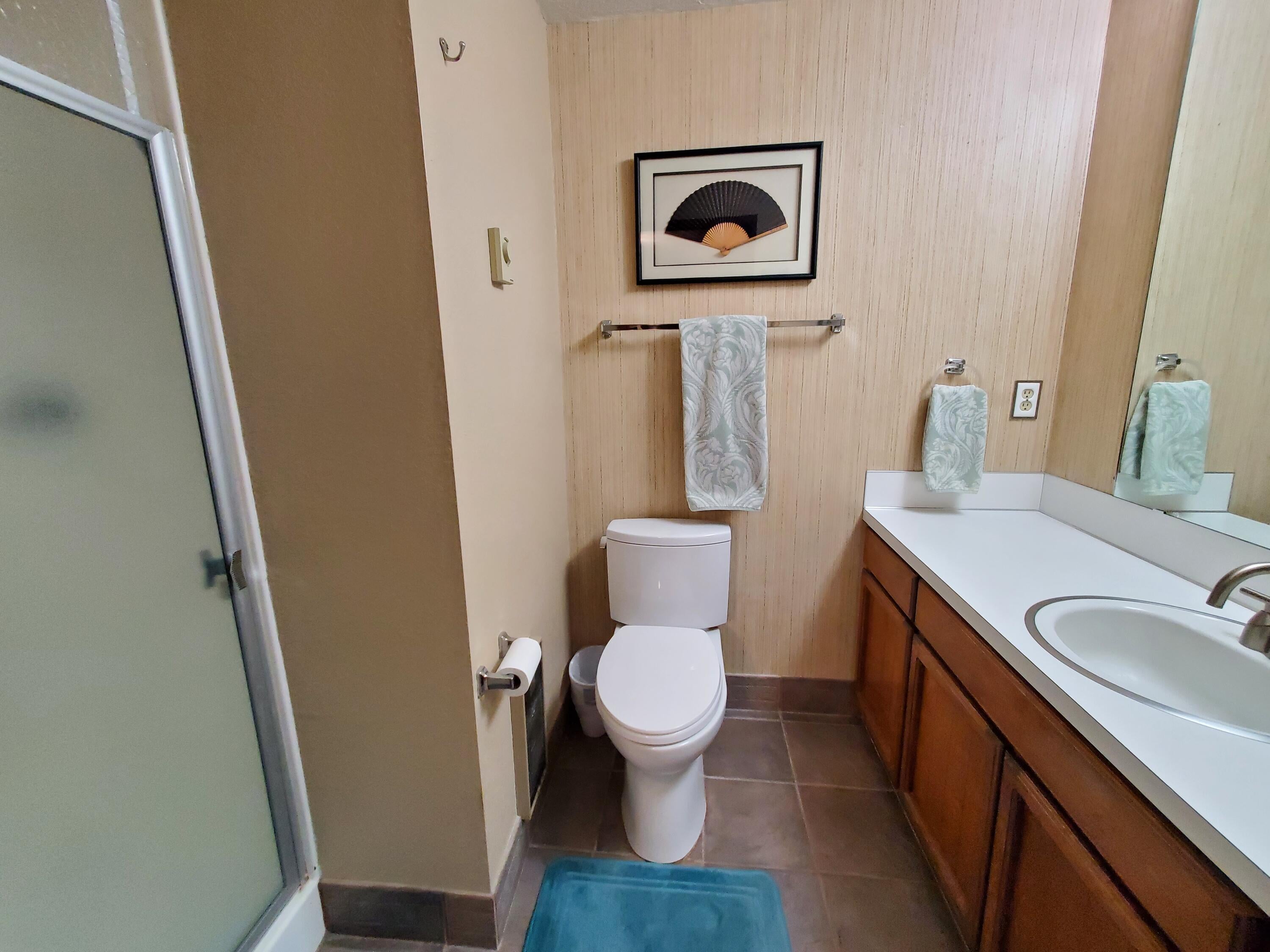 20397 Strawline Road Bend, OR 97702 - Photo 17 of 25 Shower stall, solar tube for extra lighting and tile floors.