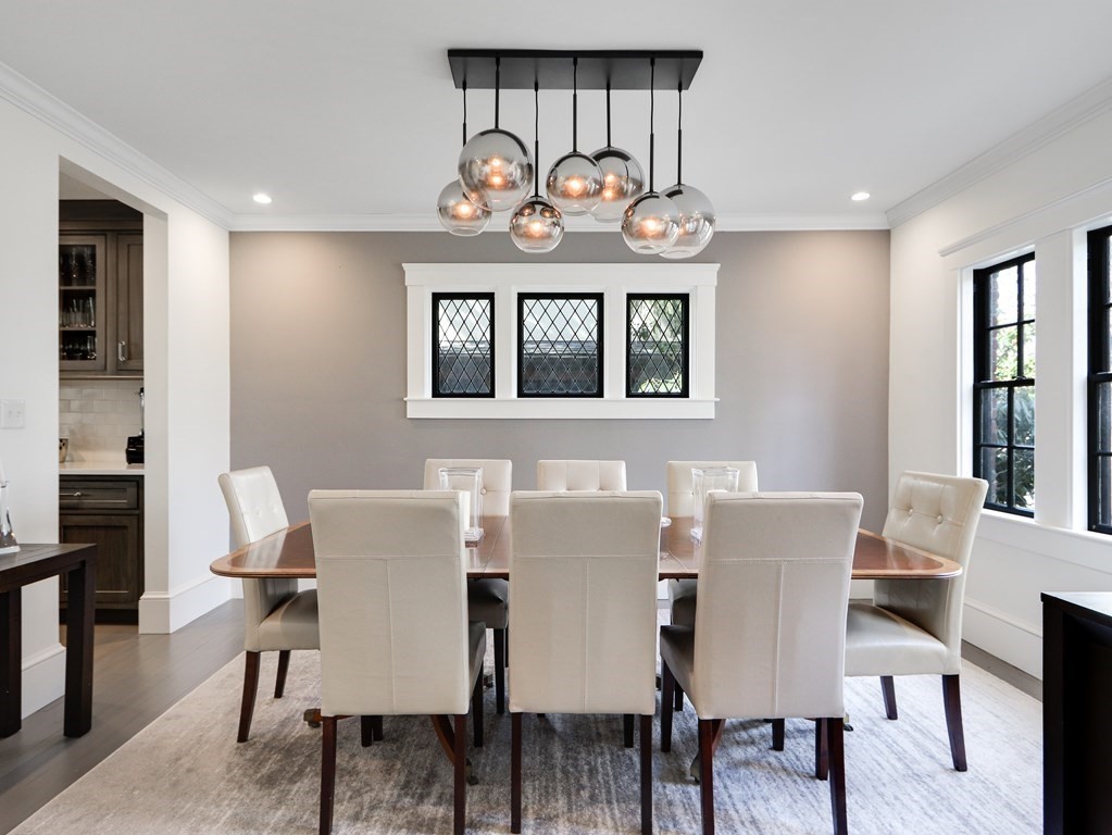 18 Brackett Road Newton, MA 02458 - Photo 13 of 32 a view of a dining room with furniture