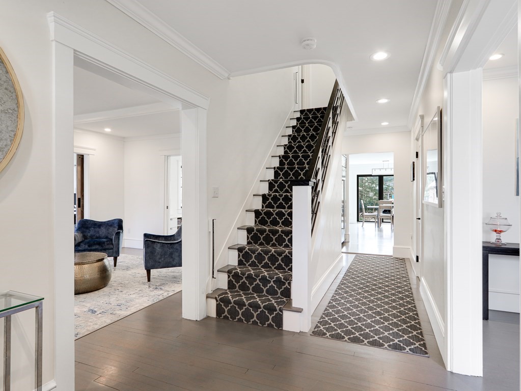 18 Brackett Road Newton, MA 02458 - Photo 2 of 32 a view of a hallway view with staircase