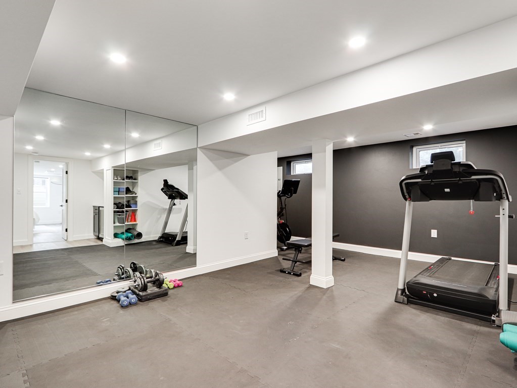 18 Brackett Road Newton, MA 02458 - Photo 26 of 32 a view of a room with gym equipment