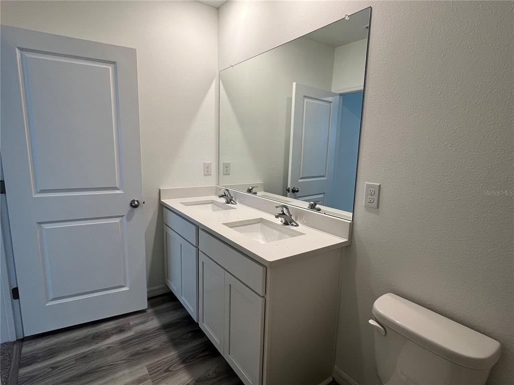 2472 Riversong Ldg Lane Wesley Chapel, FL 33543 - Photo 14 of 24 a bathroom with a sink toilet and mirror