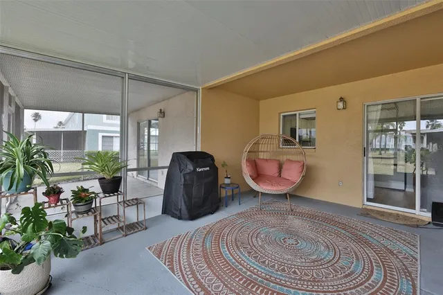 a room with furniture and entryway