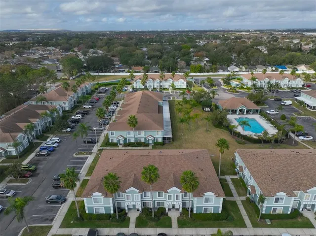 an aerial view of multiple house