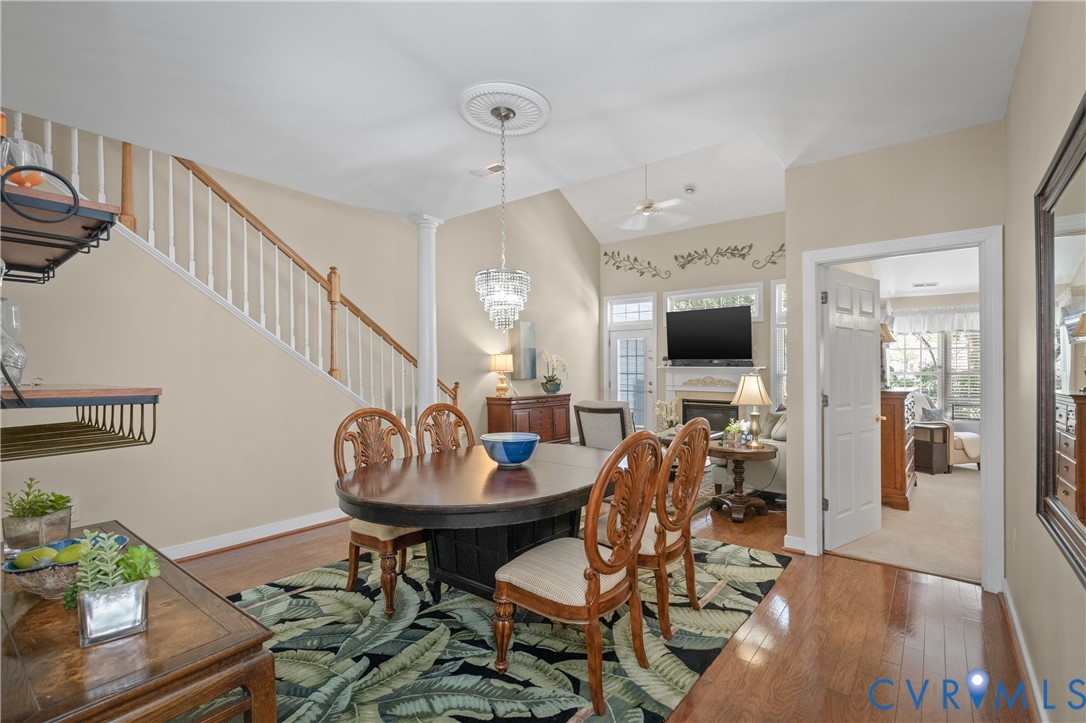 2205 Magnolia Grove Way Midlothian, VA 23113 - Photo 9 of 37 a view of a dining room with furniture and wooden floor