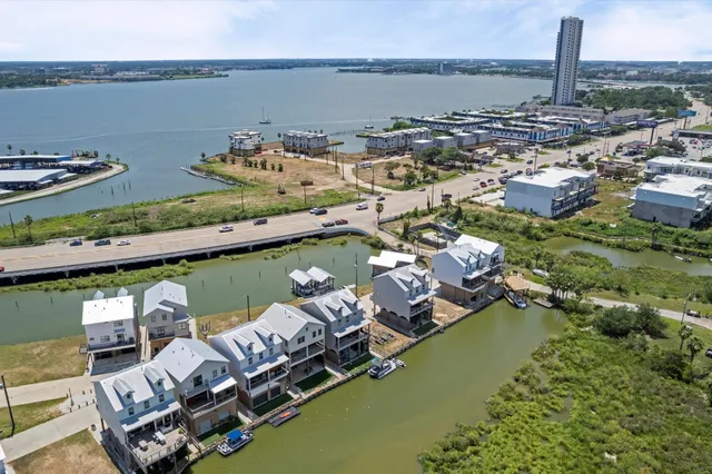 a view of a city from a lake