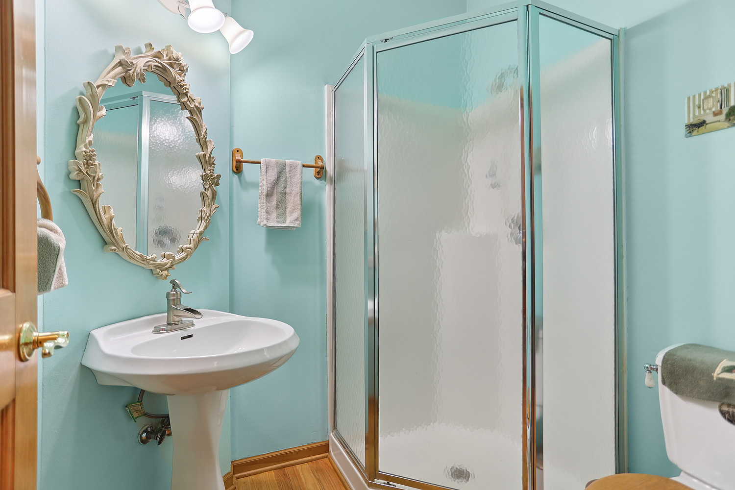 2708 High Meadow Road Naperville, IL 60564 - Photo 10 of 21 a bathroom with a sink mirror and toilet