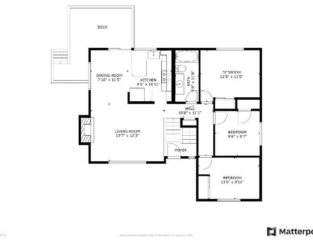 a picture of a bench in a white building