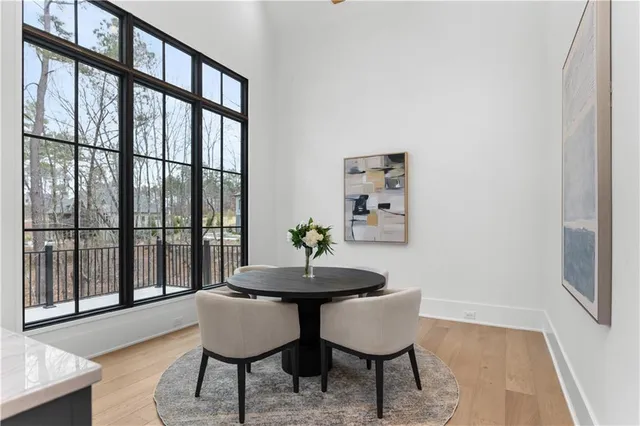 view of living room with furniture and wooden floor