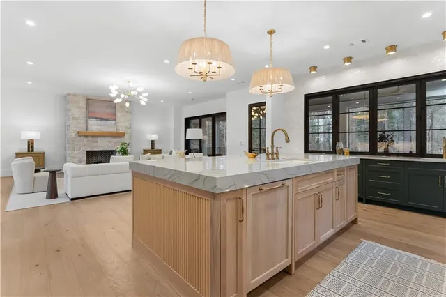 a bathroom with a bathtub and a sink