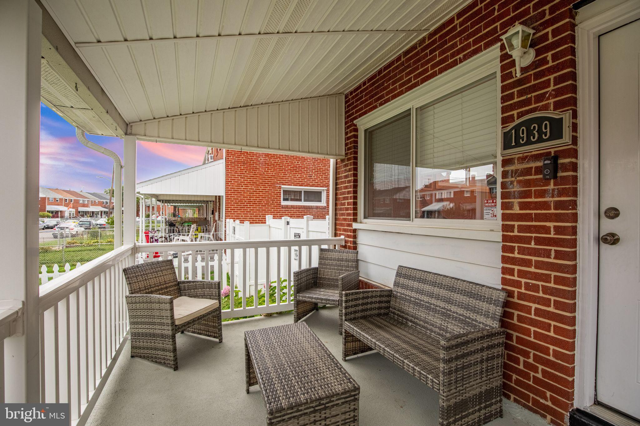 1939 Inverton Road Baltimore, MD 21222 - Photo 3 of 19 Large Front Porch for Relaxing