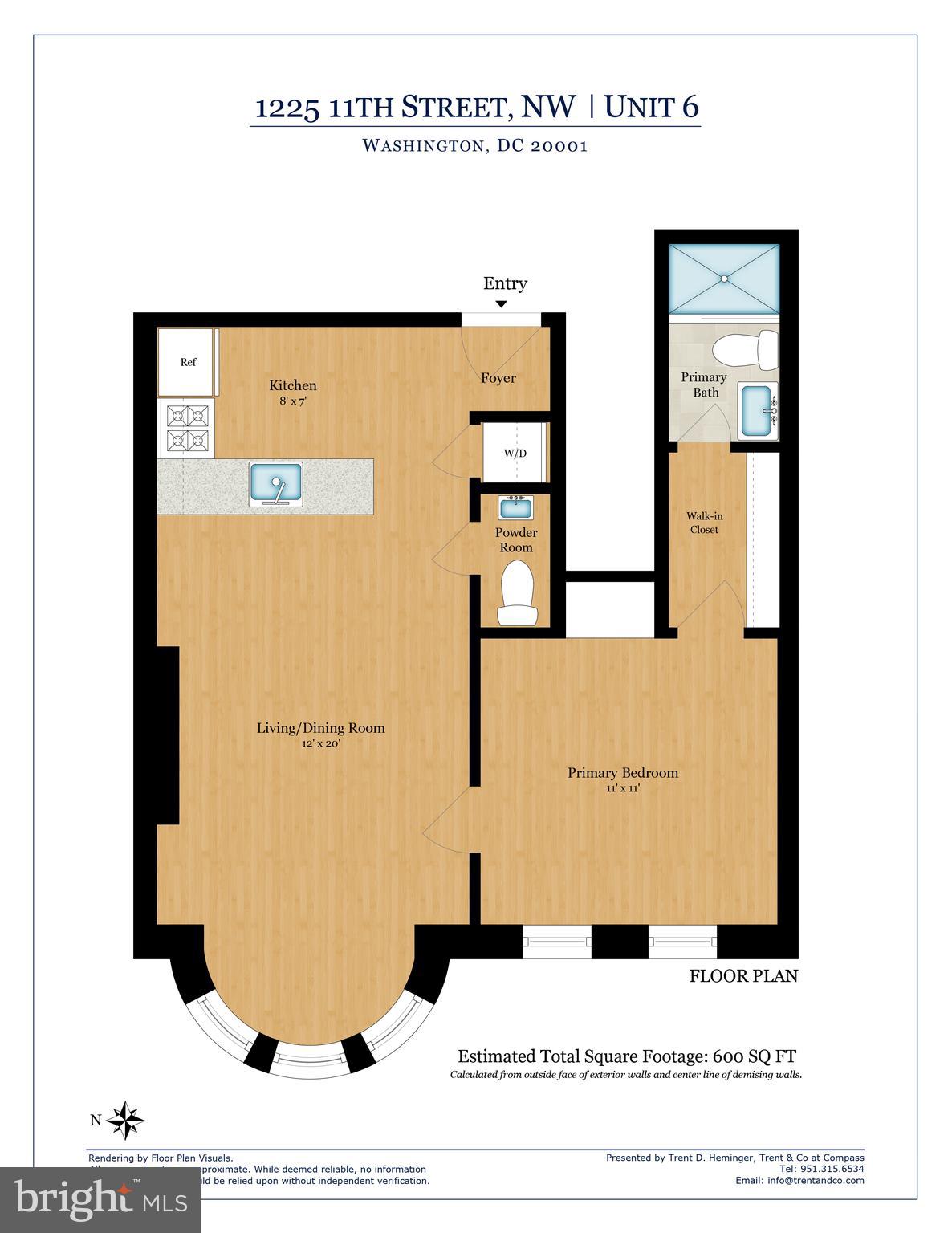 1225 11th Street Northwest, Unit 6 Washington, DC 20001 - Photo 15 of 15 a picture of a floor plan