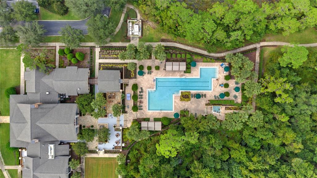 1400 Celebration Avenue, Unit 401 Celebration, FL 34747 - Photo 49 of 68 an aerial view of a house with swimming pool
