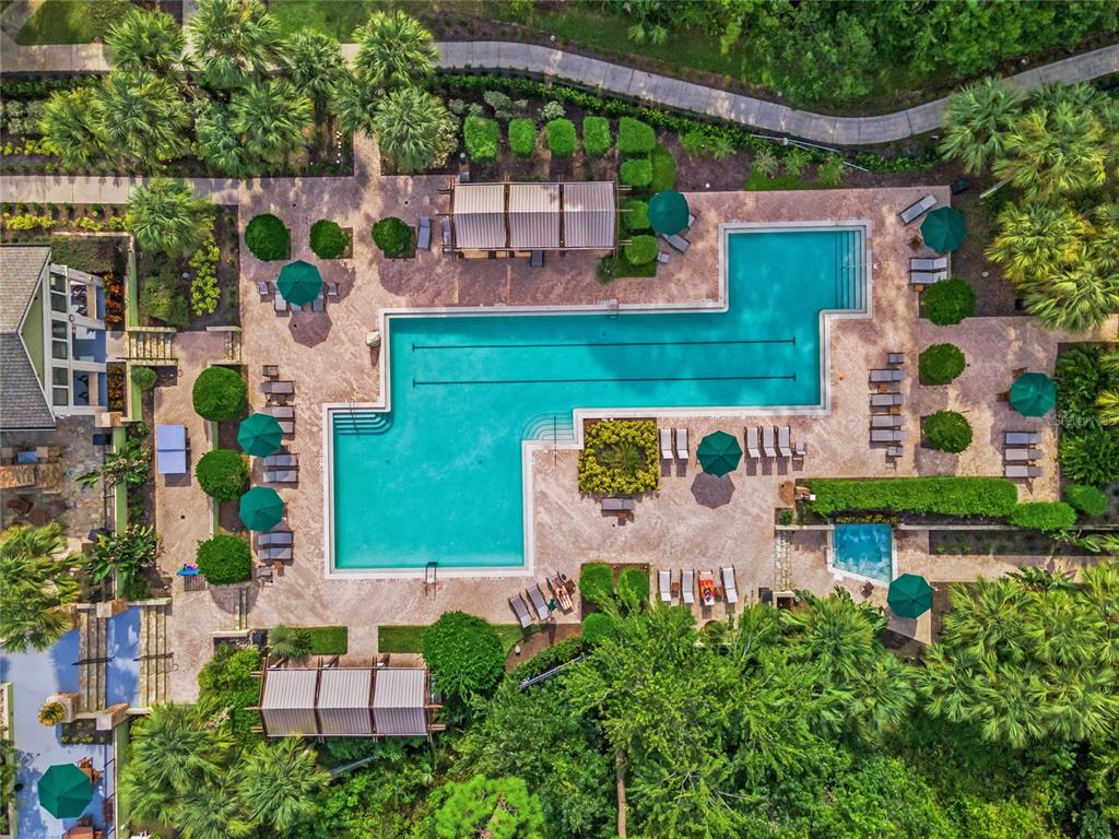 1400 Celebration Avenue, Unit 401 Celebration, FL 34747 - Photo 66 of 68 an aerial view of a house with a garden