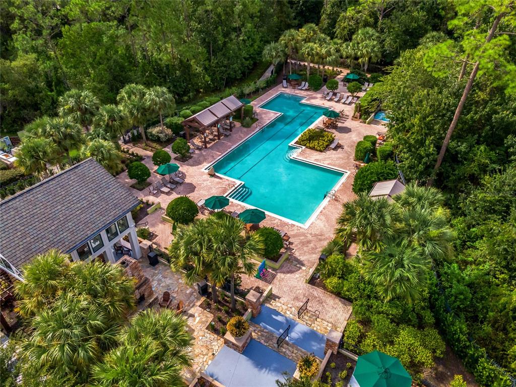 1400 Celebration Avenue, Unit 401 Celebration, FL 34747 - Photo 68 of 68 an aerial view of a house with a garden
