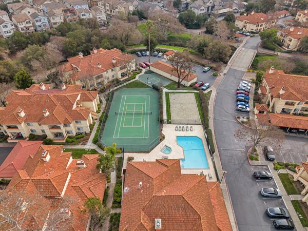 6971 Dublin Meadows Street, Unit F Dublin, CA 94568 - Photo 25 of 29 an aerial view of a house with a garden