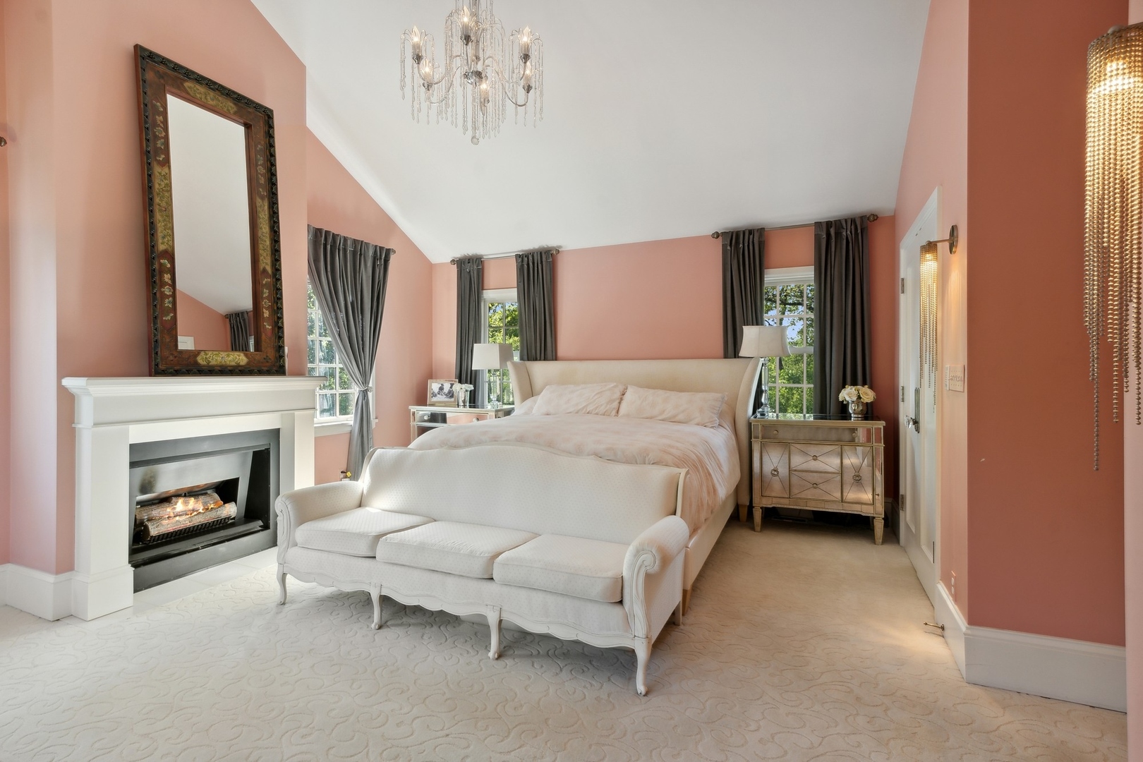 1900 Telegraph Road Bannockburn, IL 60015 - Photo 19 of 47 a bedroom with a bed fireplace and window