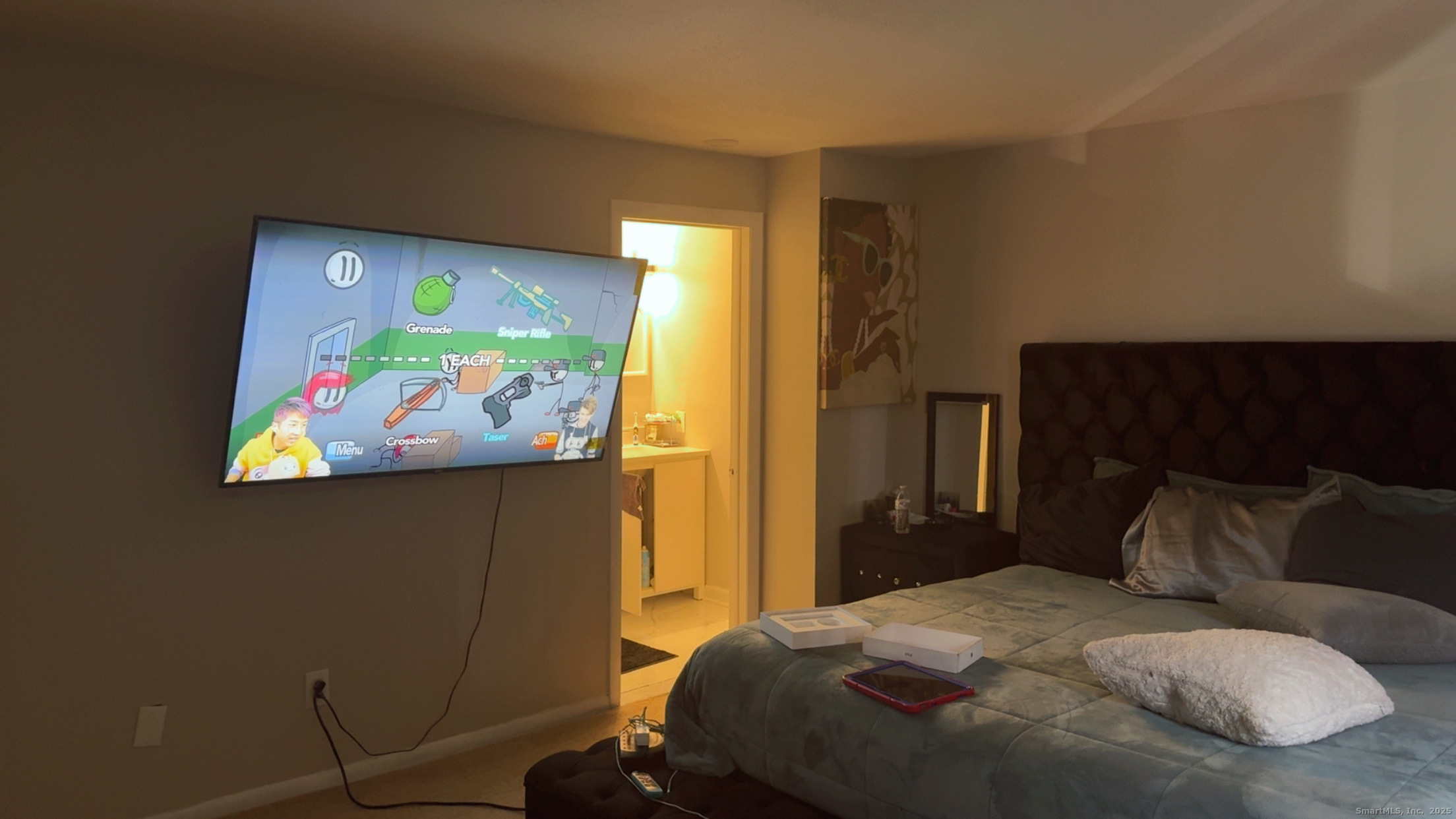 268 High Path Road, Unit 268 Windsor, CT 06095 - Photo 13 of 16 a bedroom with a bed and painting on the wall