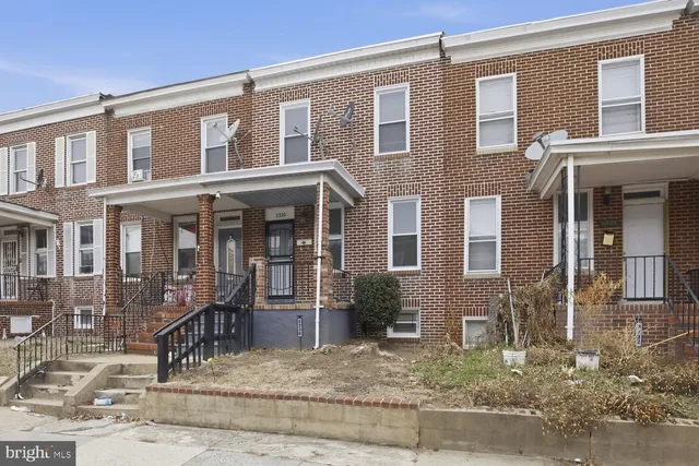 a front view of a house