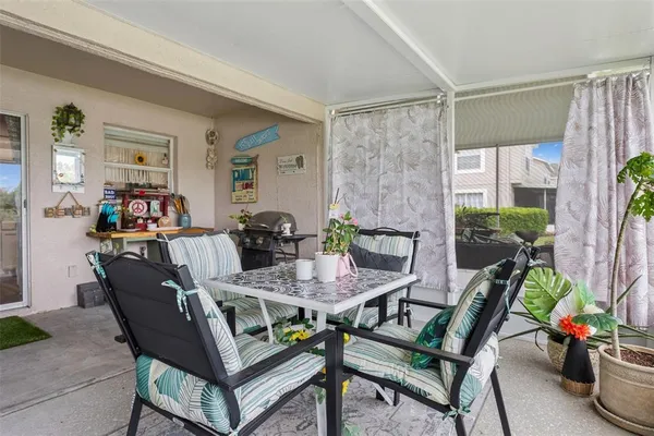 a view of a lake from a yard